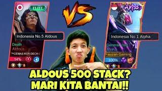 ALPHA FAUZAN GAMING VS ALDOUS SUPREME INDONESIA 500 STACK!!