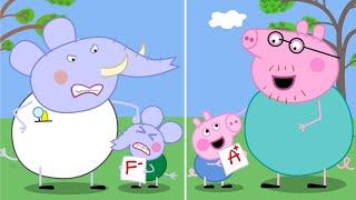 George Pig Vs Edmond Elephant! - Who is The Best!? | Peppa Pig Funny Animation