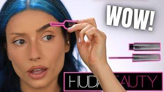 HUDA BEAUTY BOMB BROWS FULL N FLUFFY FIBER GEL REVIEW & SWATCHES |