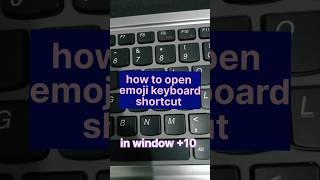 how to open emoji keyboard shortcut  #viral #computer