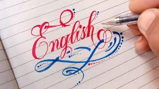 How to Write English in Calligraphy || Beautiful Hand Lettering.