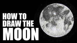 HOW TO // Draw the Moon with Pencils // Timelapse Moon Drawing