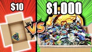 $10 Beyblade Mystery Box VS $1000 Beyblade Mystery Box!!