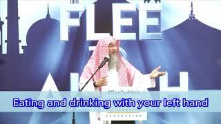 Eating and Drinking with your left hand - Assim al hakeem