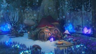 Winter Enchanted Forest Night Ambience ️Occasional Snowfall, Soothing Chimes & Mystical Atmosphere