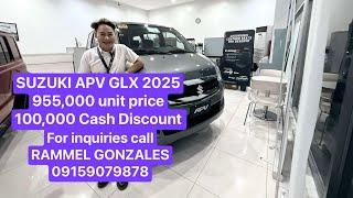 Suzuki apv glx burgundy color with 100,000 CASH DISCOUNT FOR THIS NOVEMBER 2025.