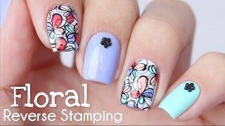 Floral Reverse Stamping || using “paulinaspassions” collaboration plate by Bundle Monster