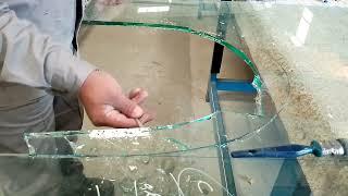 How to make 12MM Glass manual cutting for Cash counter for back 