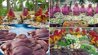 Delicious Village Cooking – Eggplant Fry, Veg Gravy & Beef Liver Kosha