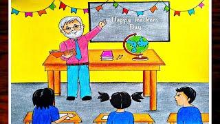 Teachers Day Special Drawing|Teachers Day Poster Drawing|Teachers Day Drawing For Beginners Easy