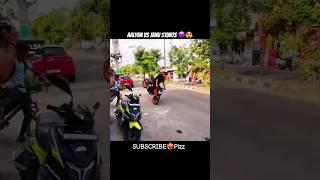 JANU STUNTS X AALYAN  Duke 390 ️  #shorts #stunt