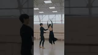 Rehearsal of three pas de deux of the ballet with Lyubov Kunakova and Nikita tereshkinavv xander