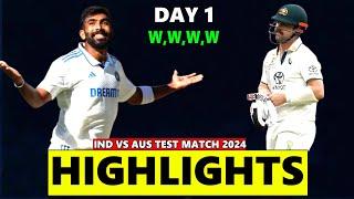 Full Highlights | India vs Australia 4th Test Day 1 2024