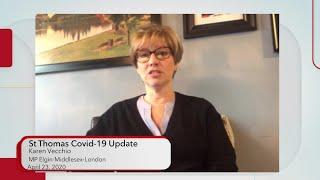 St. Thomas: COVID-19 Update from M.P. Karen Vecchio - April 24th