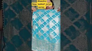  Meesho Saree Haul 320 Rs  Georgette/Bnarsi Silk Chickenkari / Jimmy Choo / Meesho Partywear Saree