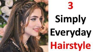 3 Simply Everyday Hairstyle - New & Easy Hairstyle For Girls | Hairstyles