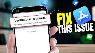 How To Fix Verification Required App Store Problem On iPhone | App Store Verification Error