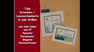 Tolle Gutschein-/Lesezeichenkarte und viele Kartenideen - Elegante Weihnachten - Stampin' Up!®