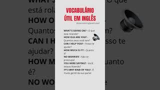 VOCABULÁRIO ÚTIL EM INGLÊS