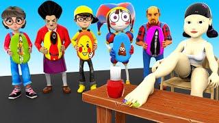 Who is the best at painting toenails? in Scary Teacher 3D -  Squid Game