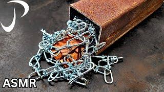 Making A Knife From Copper And Chains - ASMR