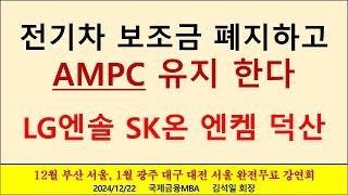 전기차 보조금 폐지하고, 첨단제조생산세액공제(AMPC) 유지 한다.