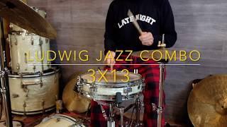 LUDWIG 3x13" Jazz Combo snare drum demo