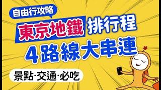 2024東京自由行懶人包｜免轉乘換車，4條地鐵線輕鬆制霸東京｜新手排行程＆必逛必看總整理｜東京自助旅行｜池袋·新宿‧澀谷‧東京‧淺草‧上野‧銀座｜日本旅遊攻略MOOK玩什麼