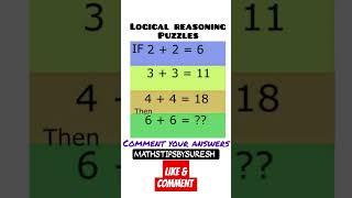 PUZZLES|| Logical reasoning puzzles||  Mathstricks#reasoningquestions#mindpuzzles#Best Shorts#iqtest