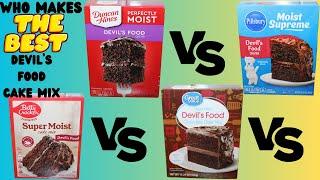 Who Makes THE BEST Devil’s Food Cake Mix? Betty Crocker,Duncan Hines,Great Value (Walmart),Pillsbury