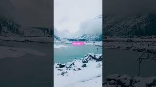 First snowfall of the season mahudand lake#shorts#ytshort #viralvideo