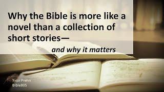 Why the Bible is more like a novel than a collection of short stories—   and why it matters