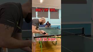 No risk, no reward ‍️ #SnakeServe #Pendulum #Reverse #WrongWay #Serve #TableTennis