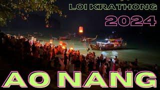 Loi Krathong Ao Nang Beach 2024 - Krabi Thailand