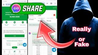 Go share whatsapp earning real or fake" complete details step by step 