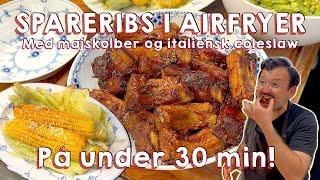 annonce Spareribs med italienskinspireret tilbehør på under 30 min i airfryer