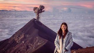 中美危地马拉大探险，火山喷发就在眼前 ！ | First time in my live see really volcano eruption ！in Antigua guatemala