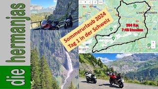 8 Tage Motorradurlaub - Tag 1 von Fastranz 364 Km Tour durch die Schweiz - Highlight der Klausenpass