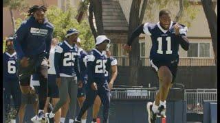 Cowboys Trevon Diggs challenges Micah Parsons to a foot race. Watch who wins