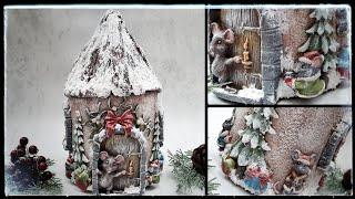 Christmas house, mice  decoration...