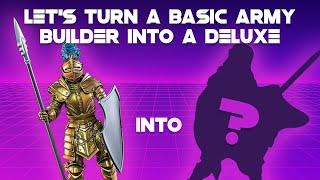 Let's take a Mythic Legions Basic Army Builder and make him a Deluxe Release