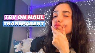 Transparent Try on Haul [4k] No Bra Challenge