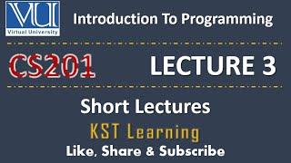 CS201 Short Lecture - 03 | VU Short Lecture | Introduction to Programming in (Urdu / Hindi)