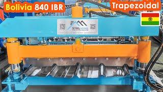 [Steelmama]Bolivia PPGI PPGL Metal Iron Steel 840 IBR Trapezoidal Roofing Sheet Roll Forming Machine