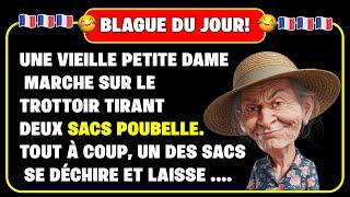 BLAGUE DU JOUR, Une vieille petite dame marche sur le trottoir... Blagues Drôles! 