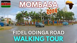 Exploring Mombasa’s FIDEL ODINGA Road  | 4K Virtual Walking Tour 2024 ‍️