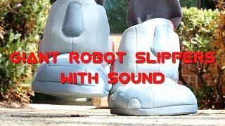 Giant Robot Slippers with Sound from ThinkGeek