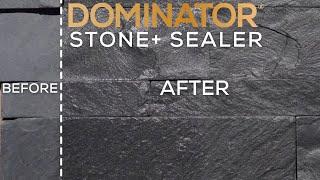 DOMINATOR STONE+ Sealer for Natural Stone and Clay Brick Pavers- Gloss & Matte Finish Before & After