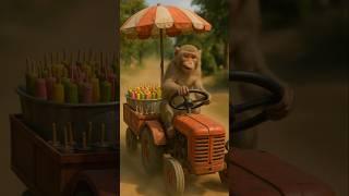 The monkey brought kulfi, but Dadi broke his heart  #ai #grandma #kulfi #icecream #monkey