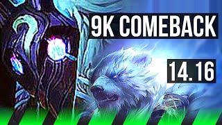 KINDRED vs VOLIBEAR (JGL) | 9k comeback, 11/1/5, Legendary | EUW Challenger | 14.16